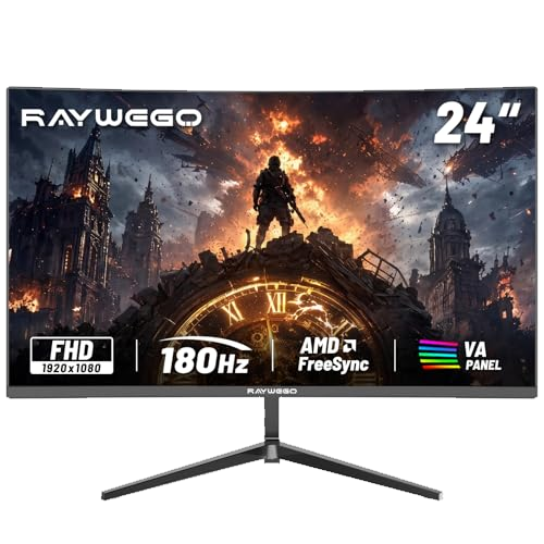 Raywego 24 inch Flat Gaming Monitor Full HD 1920x1080
